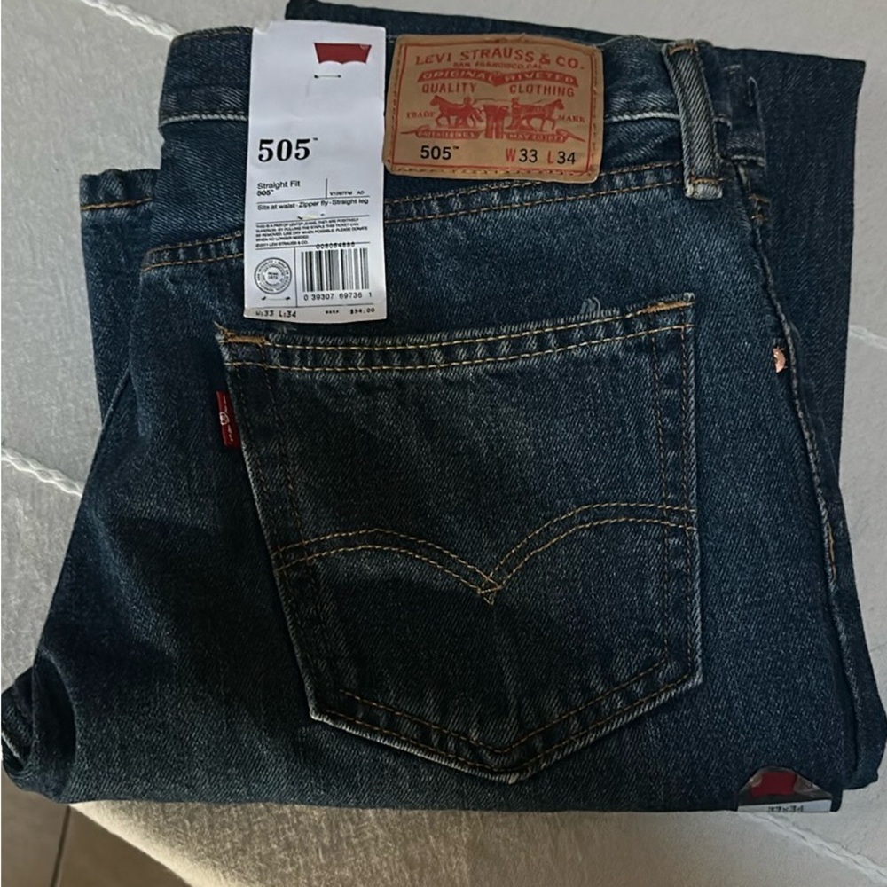 Levi's Men's Dark Indigo Straight Jeans